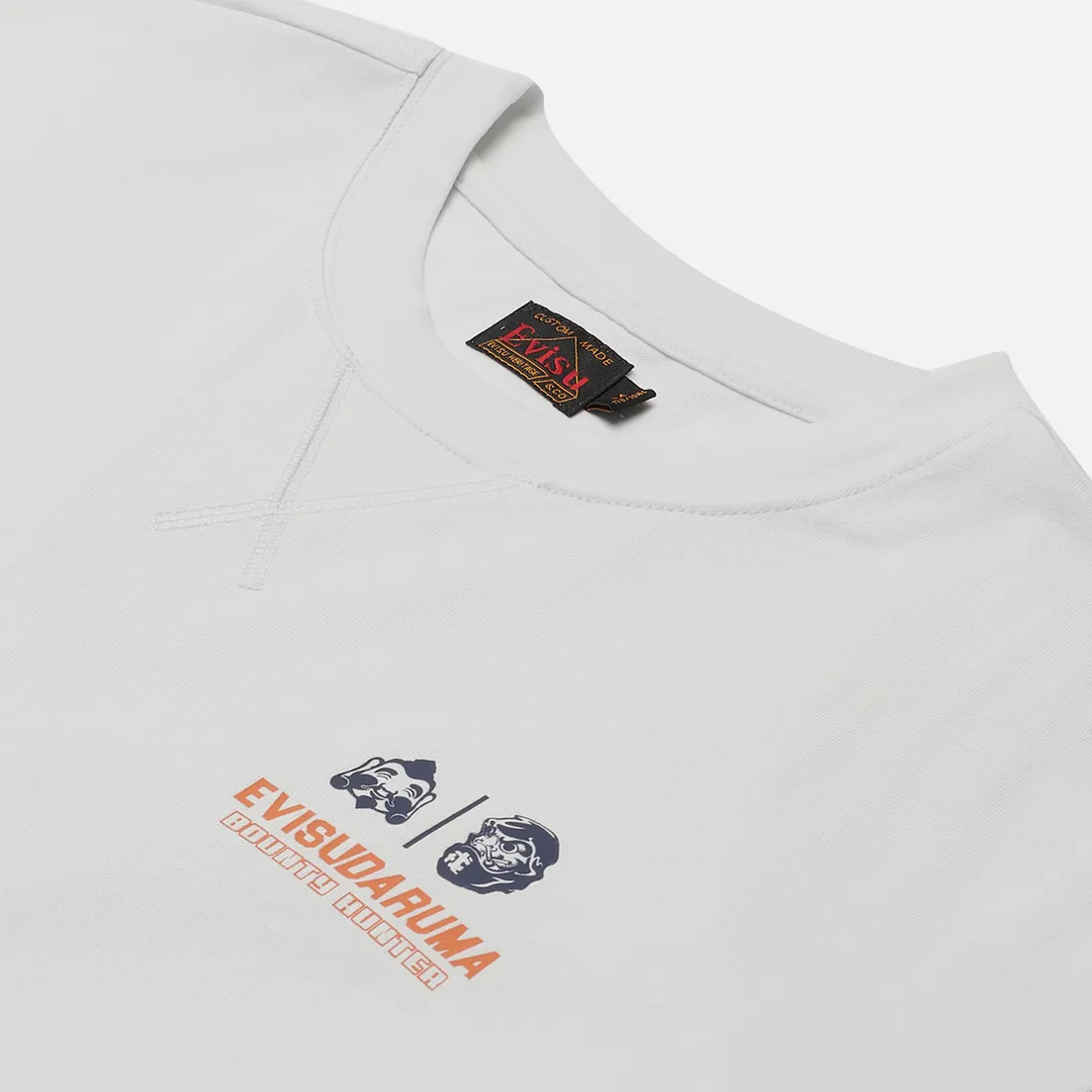 Evisu Мужская футболка Godhead Daruma Printed Bias Cut Seam