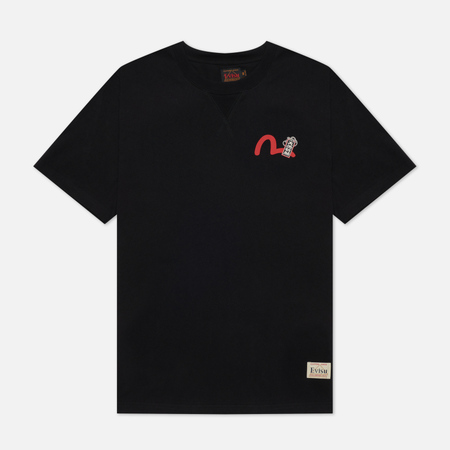 Мужская футболка Evisu Godhead & Ebisu All Over Printed Daicock, цвет чёрный, размер XXL