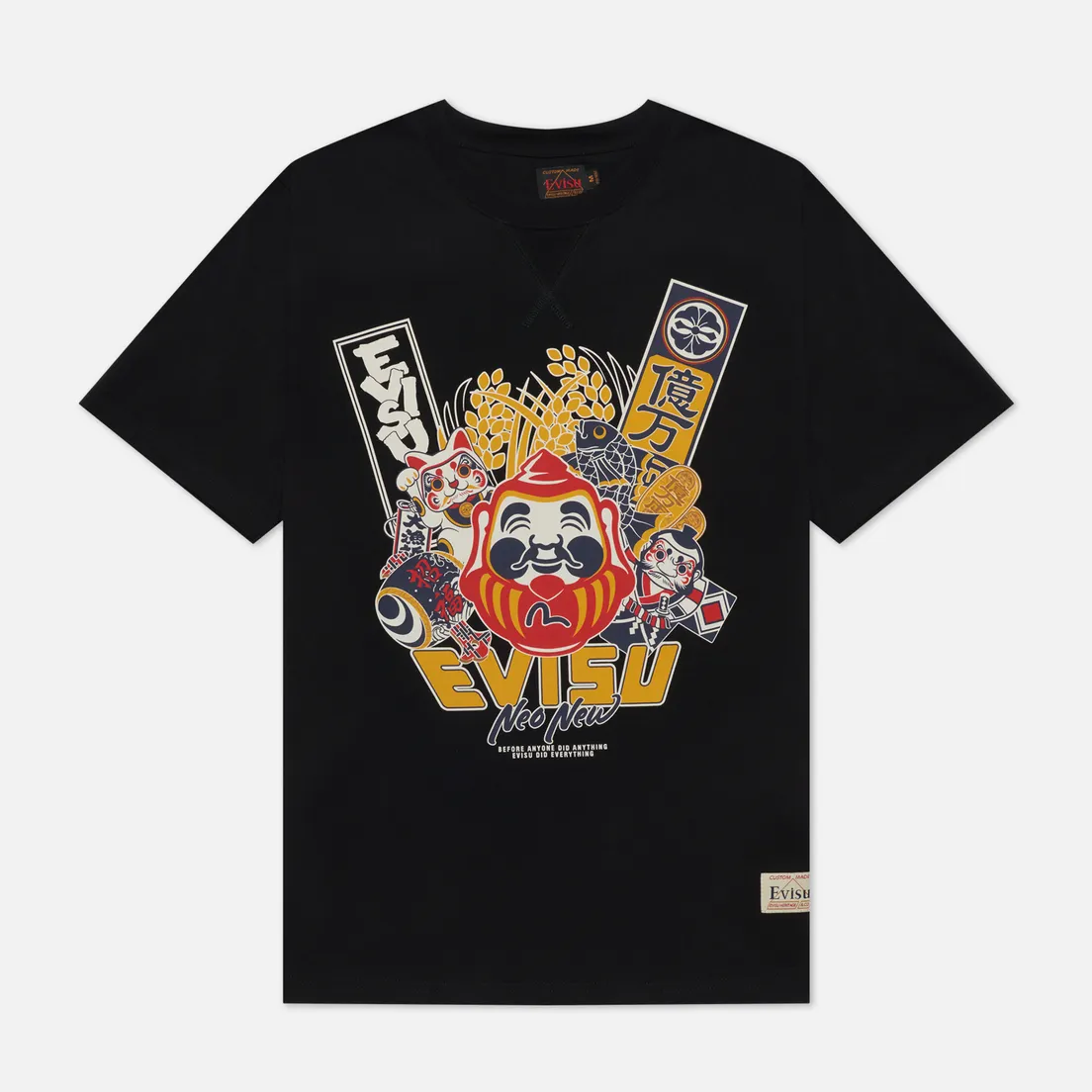 Evisu Мужская футболка Godhead x Bonsai Printed Crew Neck