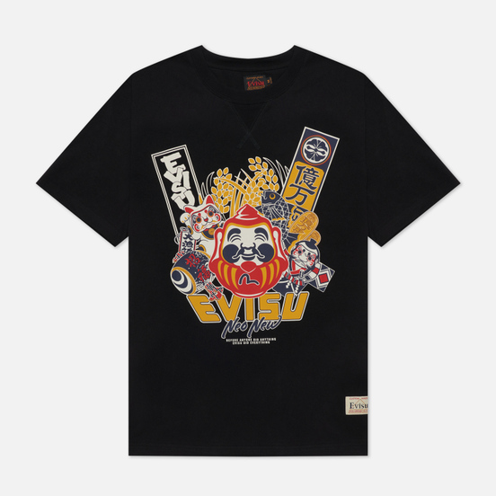Мужская футболка Evisu Godhead x Bonsai Printed Crew Neck Black