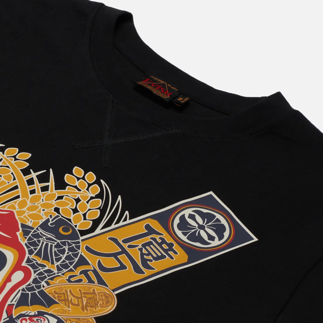Evisu Мужская футболка Godhead x Bonsai Printed Crew Neck