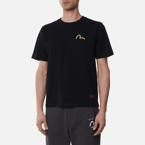 Мужская футболка Evisu Gradated Foil & Digital Printed Raijin Black