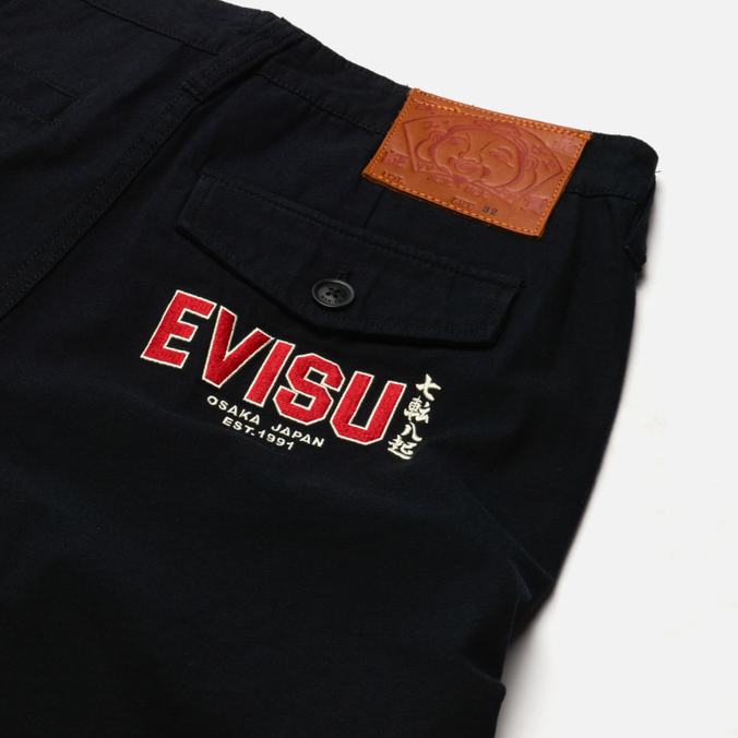 Мужские джинсы Evisu, цвет чёрный, размер 30 2ESHTM2JO179XXCT-BLKX Heritage Seagull & Logo Embroidered Jogger - фото 3