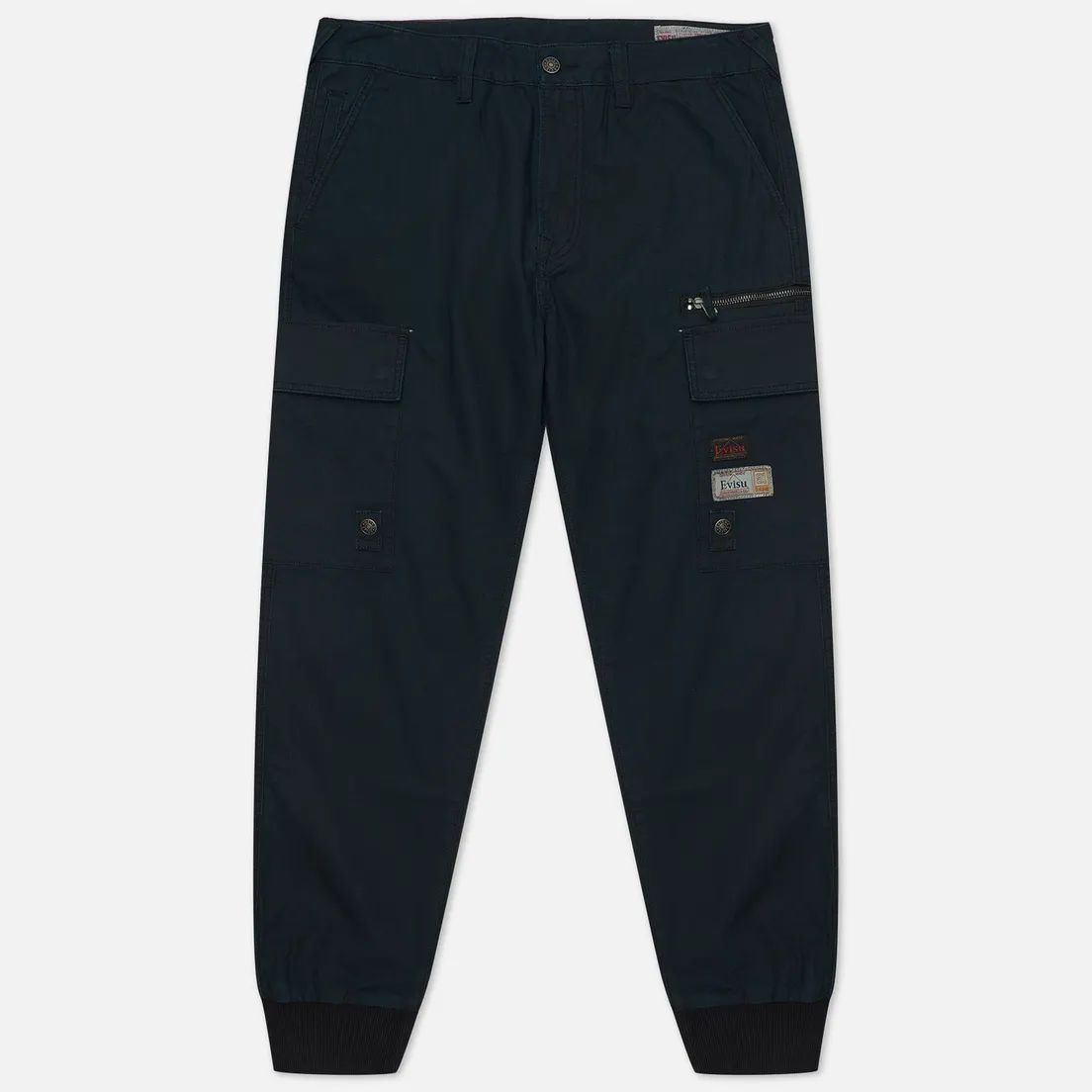 Evisu Мужские брюки Heritage Fabric Blocking Cargo Jogger Embroidered Logo