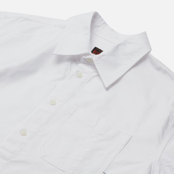 Мужская рубашка Evisu, цвет белый, размер L 2ESHTM2SL249RXCT-OWHT Heritage Reconstructed Pocket Oxford Print Logo - фото 2