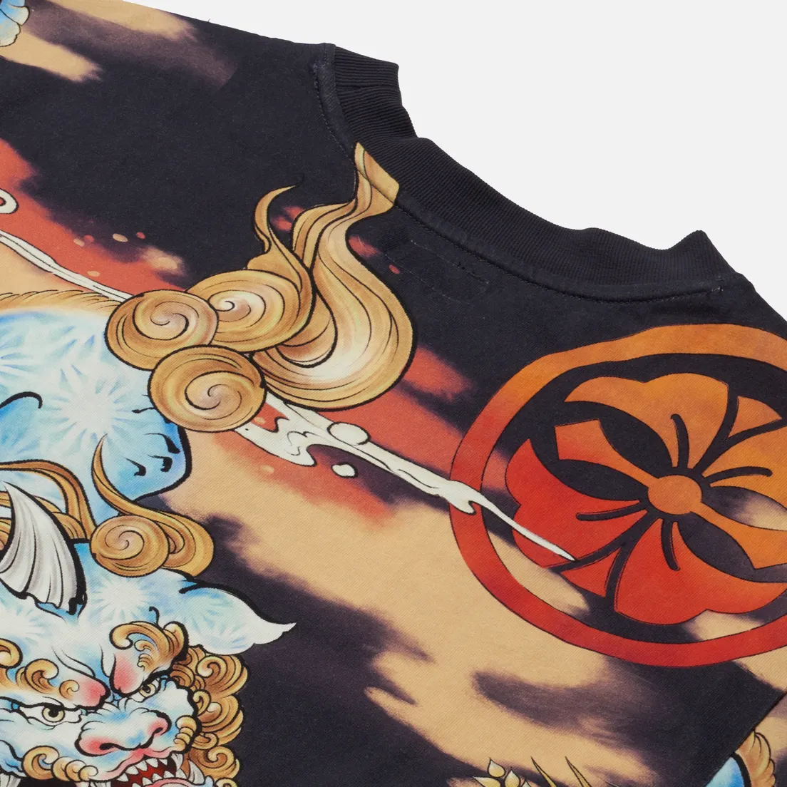 Evisu Мужская футболка Heritage Komainu Vintage Japanese All Over Printed