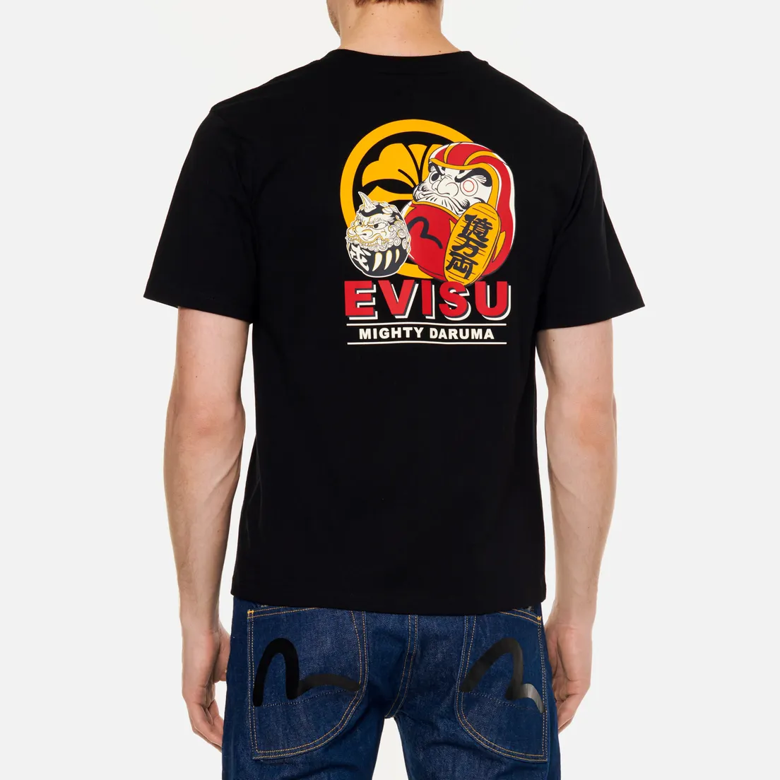 Evisu Мужская футболка Heritage Daruma-Komainu Printed Kamon