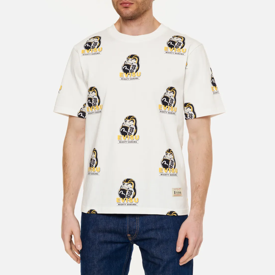 Evisu Мужская футболка Heritage Daruma-Komainu All Over Printed Seagull