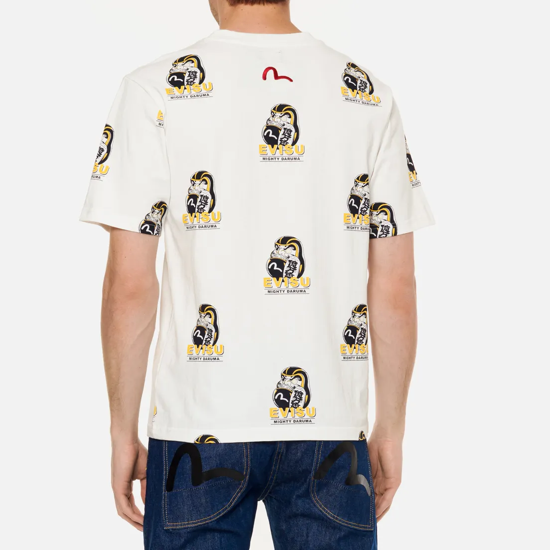 Evisu Мужская футболка Heritage Daruma-Komainu All Over Printed Seagull