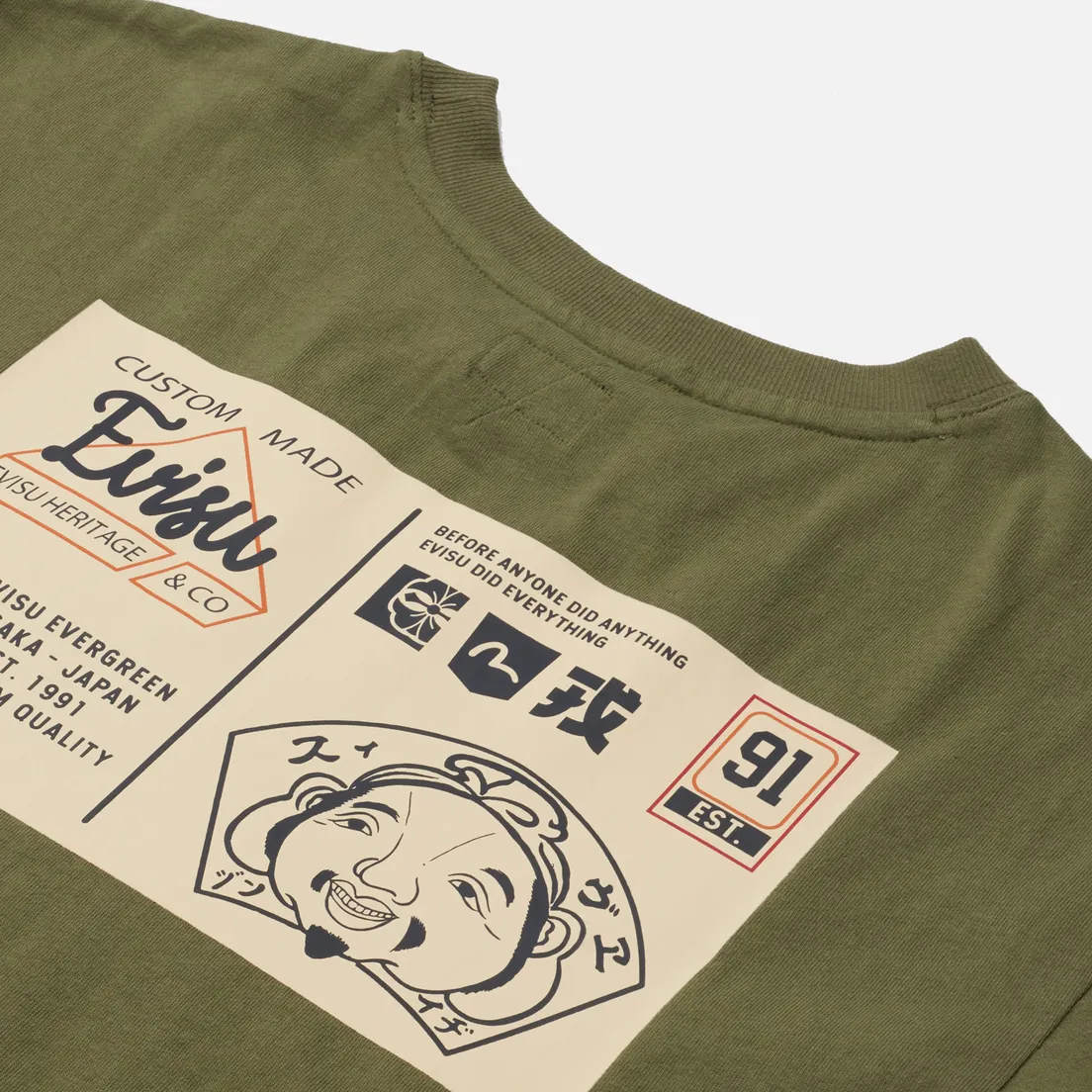 Evisu Мужская футболка Heritage Godhead Label Printed