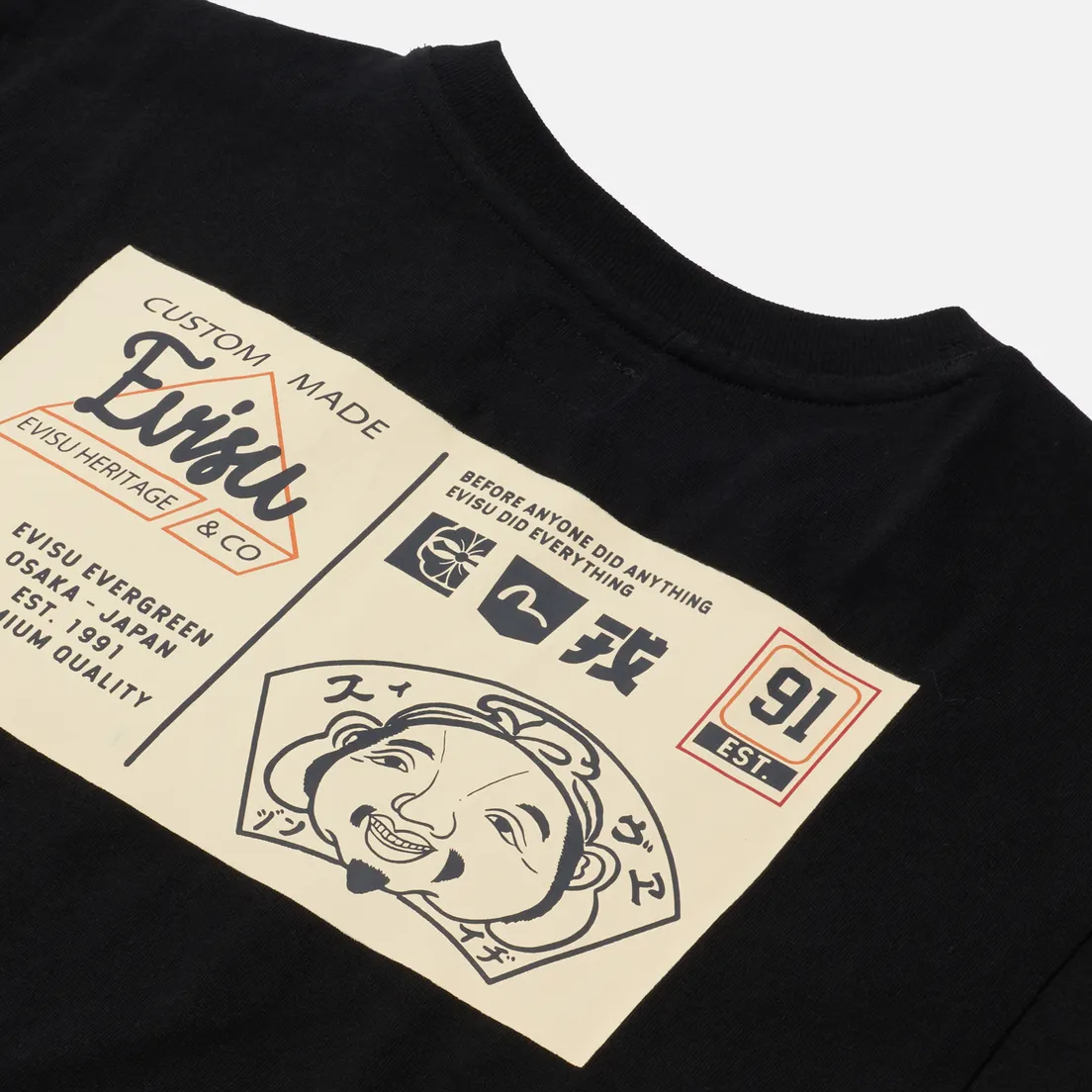 Evisu Мужская футболка Heritage Godhead Label Printed