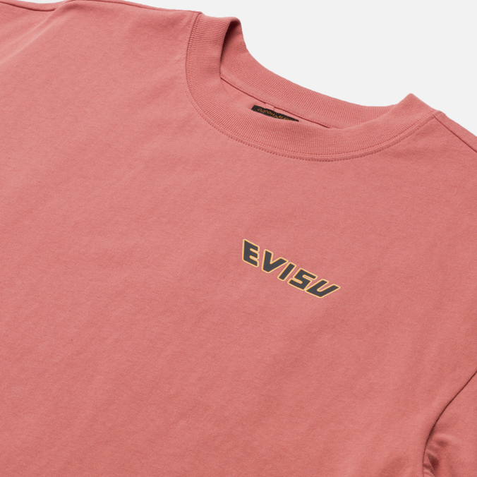 Мужская футболка Evisu, цвет розовый, размер S 2ESHTM2TS536RXCT-DPNK Heritage Classic Godhead Leather Patch Printed - фото 2