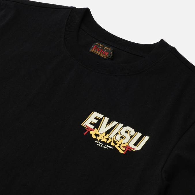 Мужская футболка Evisu, цвет чёрный, размер M 2ESHTM2TS584XXCT-BLKX Tweed Skirt Pockets - фото 2