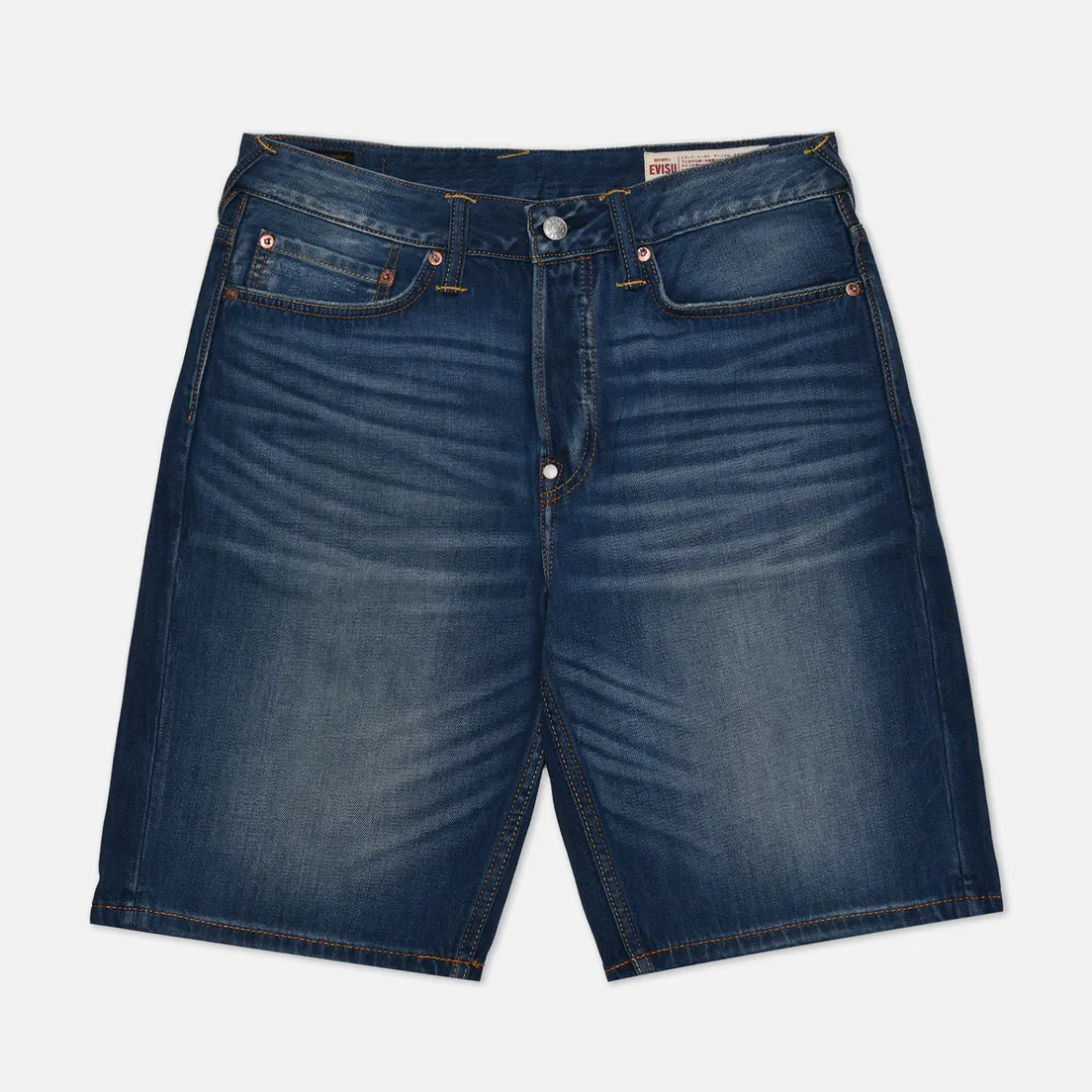 Evisu Мужские шорты Heritage Graffiti Daruma Daicock Printed Denim