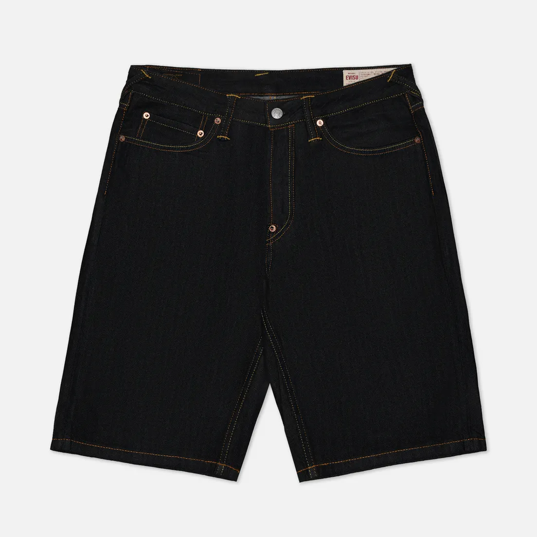 Evisu Мужские шорты Heritage Seagull-Daicock Discharge Printed Denim