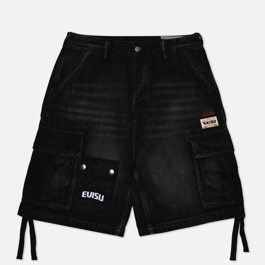 Evisu Мужские шорты Bogo Embroidered & Seagull Embroidered Cargo Denim