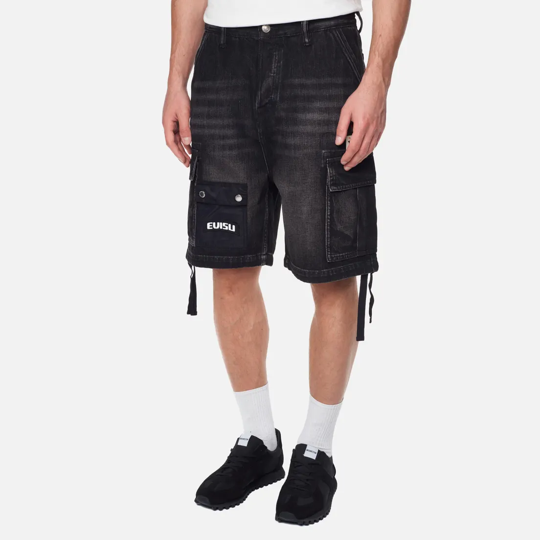Evisu Мужские шорты Bogo Embroidered & Seagull Embroidered Cargo Denim