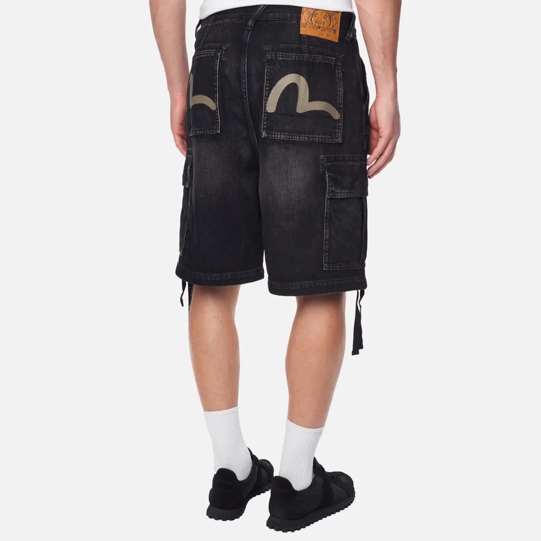 Evisu Мужские шорты Bogo Embroidered & Seagull Embroidered Cargo Denim