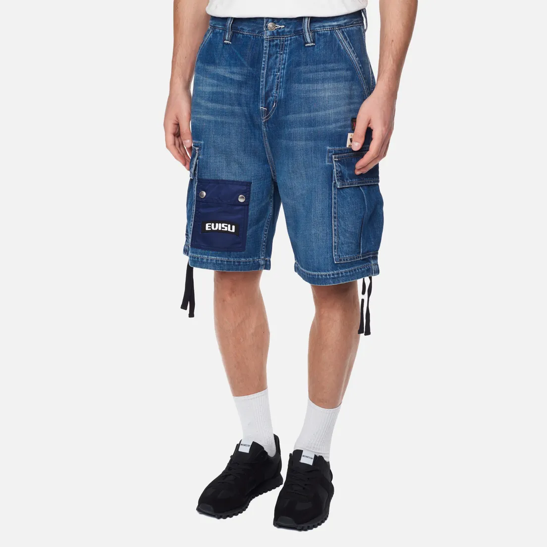 Evisu Мужские шорты Bogo Embroidered & Seagull Embroidered Cargo Denim