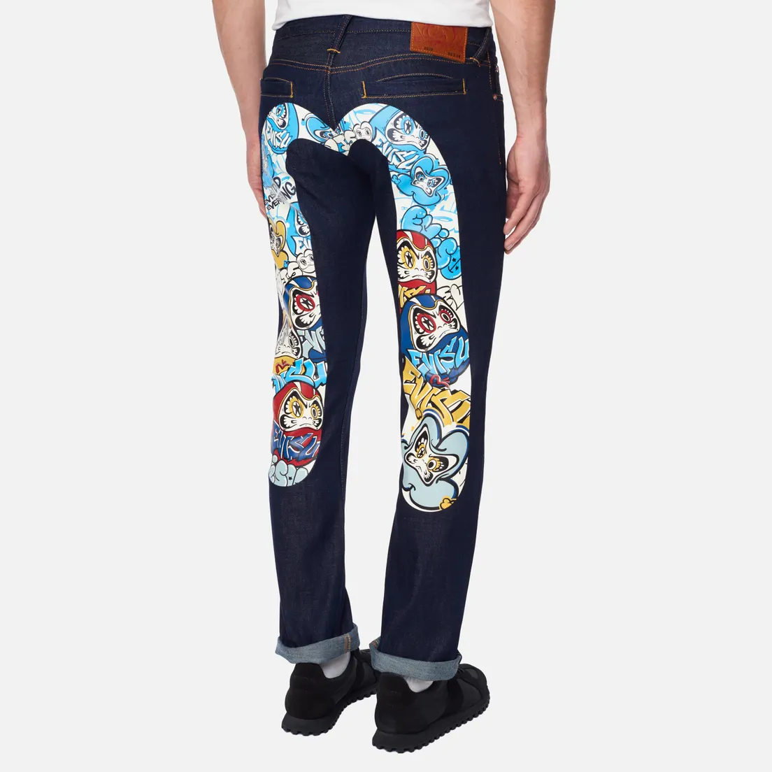 Evisu Мужские джинсы Heritage Graffiti Daruma Daicock Printed