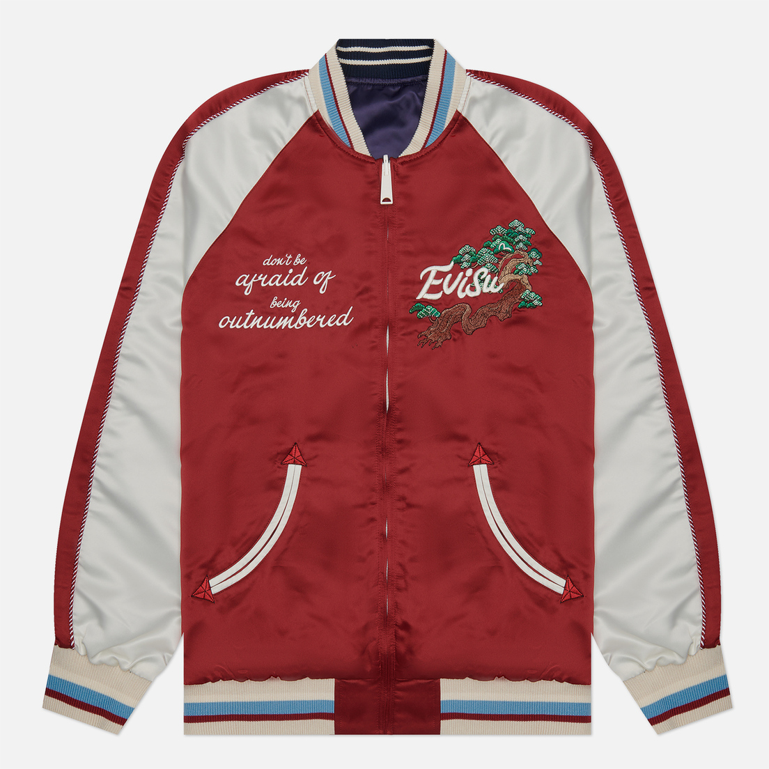 Evisu Мужская куртка бомбер Eagle & Evisu Embroidered Dual Face Souvenir
