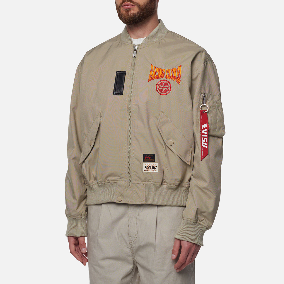 Evisu Мужская куртка бомбер Camouflage Patch Print & Applique MA-1