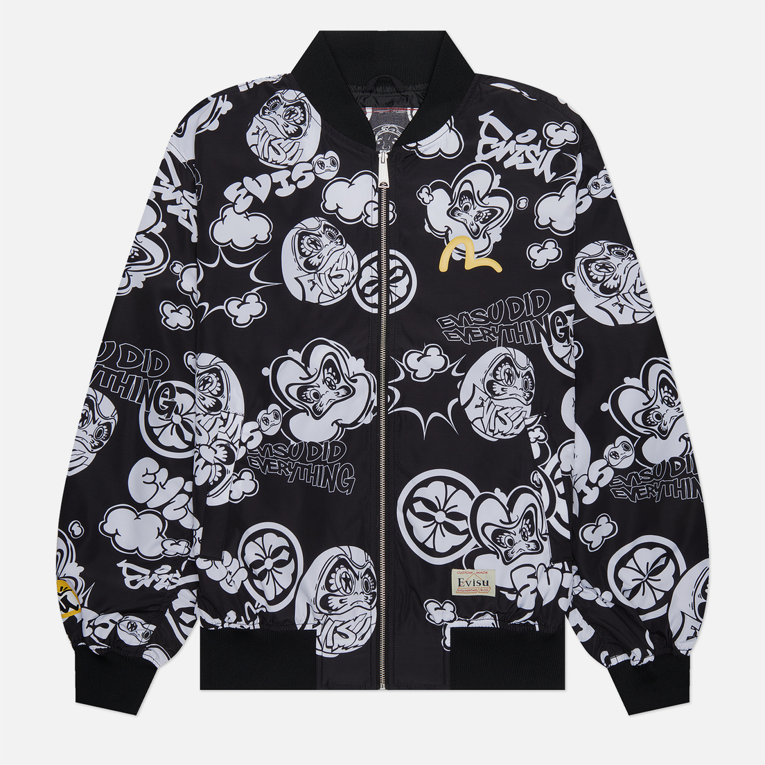 Evisu Мужская куртка бомбер Heritage Graffiti Daruma All Over Print