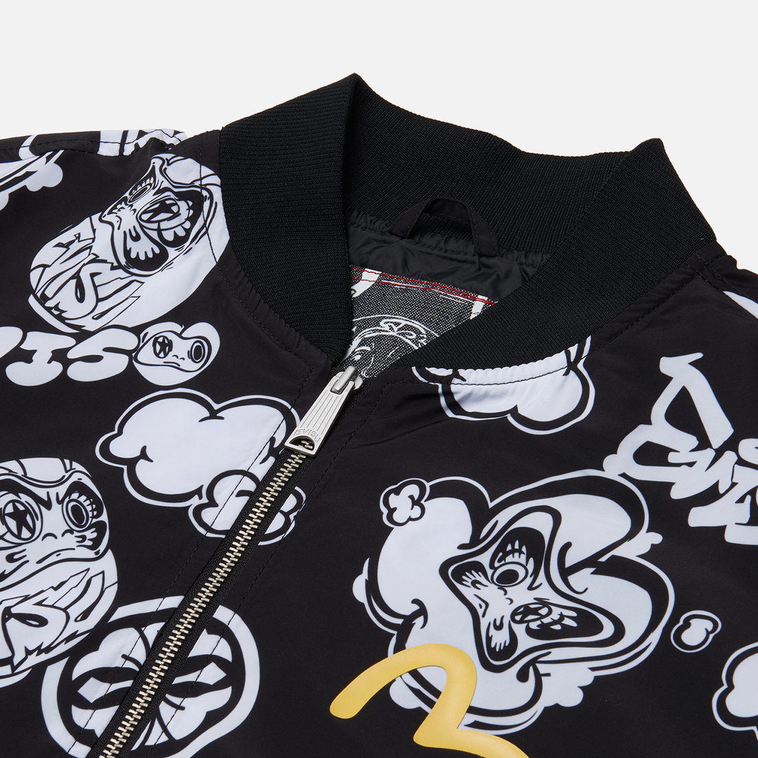 Evisu Мужская куртка бомбер Heritage Graffiti Daruma All Over Print