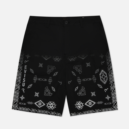 фото Мужские шорты evisu heritage nomadic printed woven, цвет чёрный, размер s
