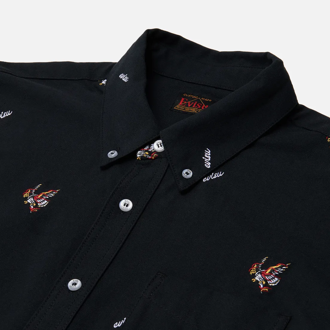 Evisu Мужская рубашка Evisu & Eagle All Over Print Embroidered Daicock