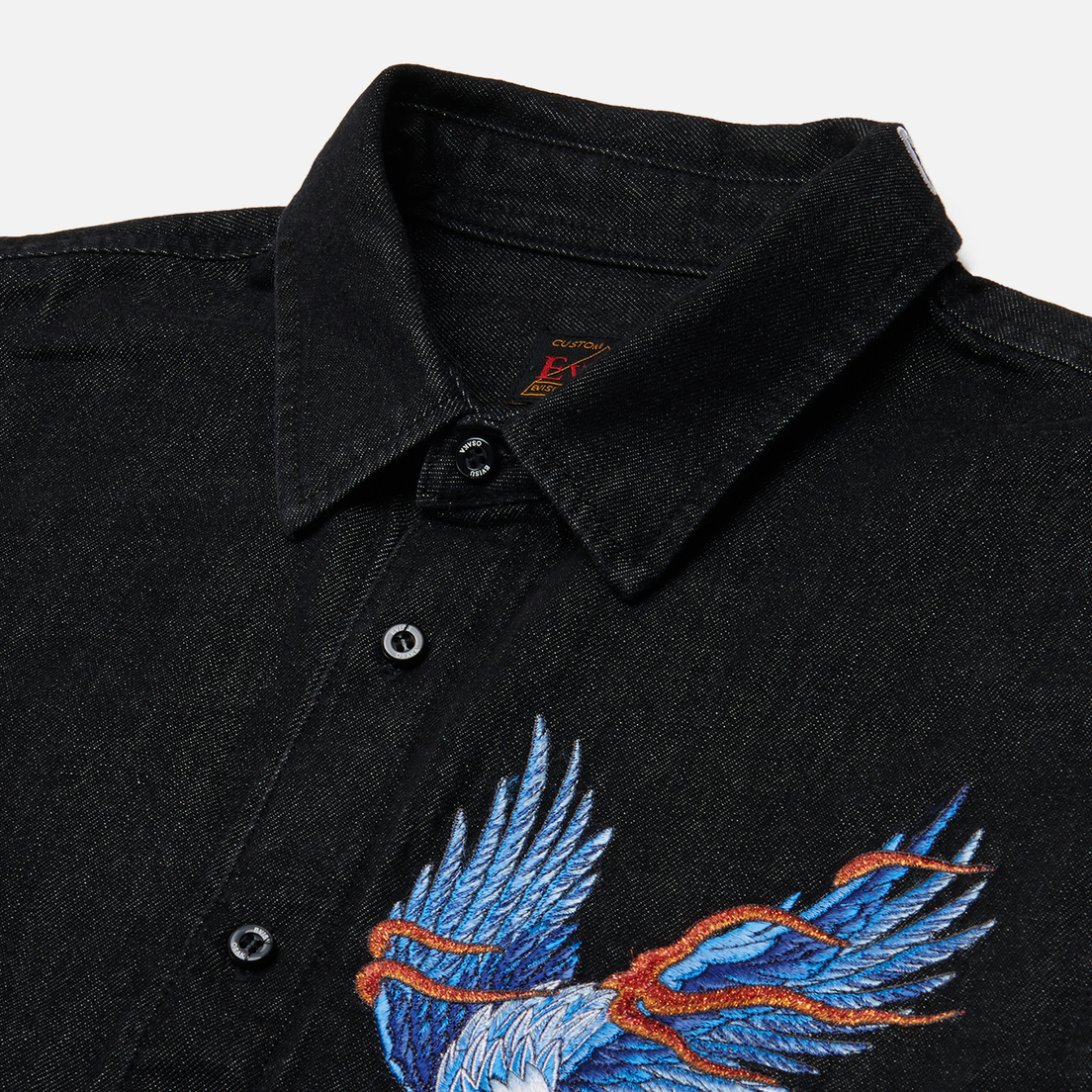 Evisu Мужская рубашка Eagle & Seagull Embroidered Denim
