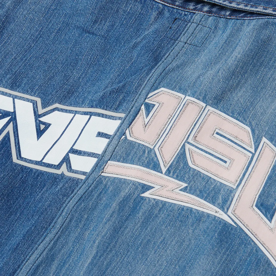 Evisu Мужская рубашка Evisu & Seagull Print Embroidered Half Patch Denim