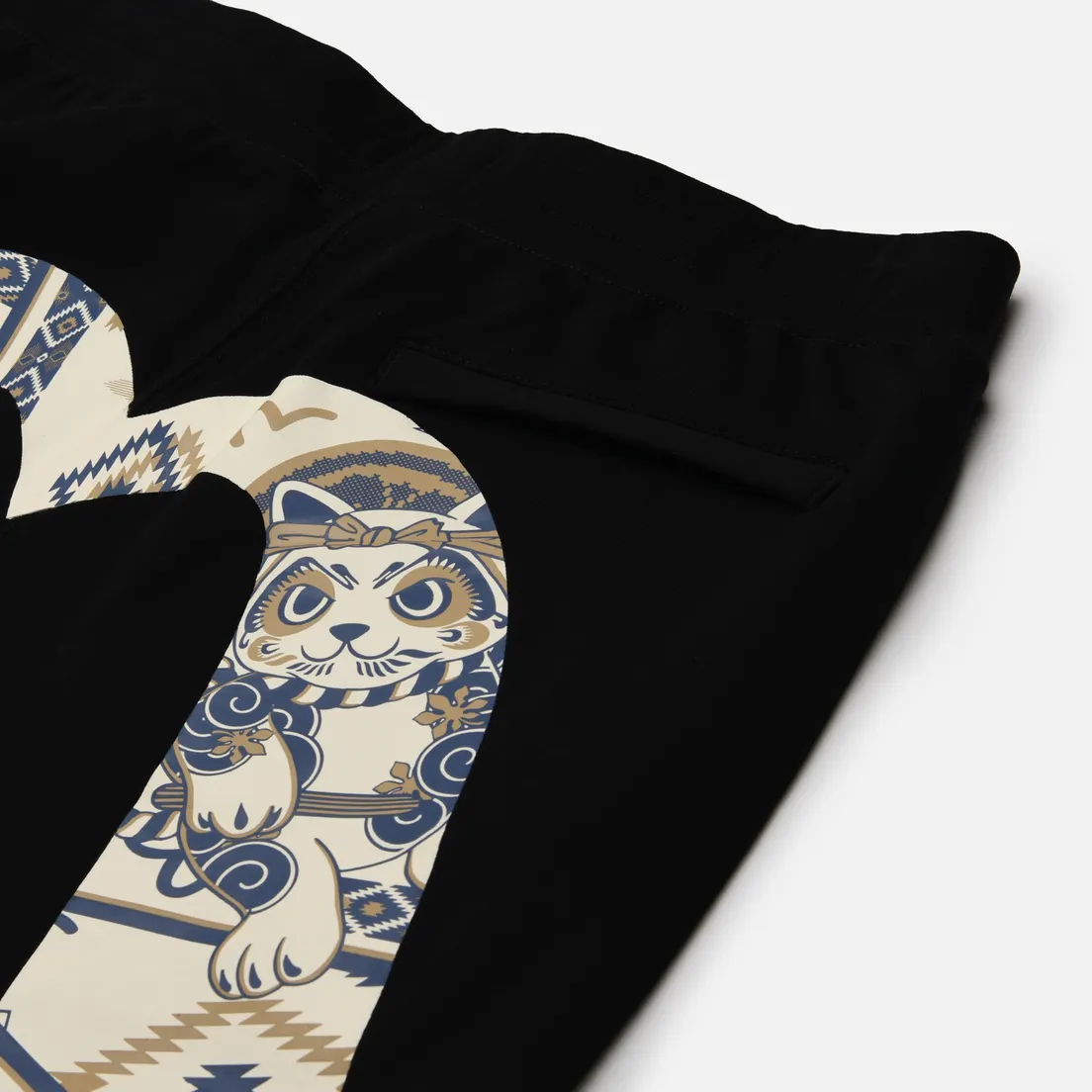 Evisu Мужские брюки Heritage Wadaiko Daruma & Cat Daicock Printed