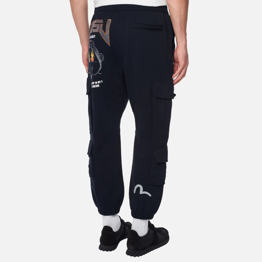 Evisu Мужские брюки Godhead Print Evisu & Seagull Embroidered Cargo