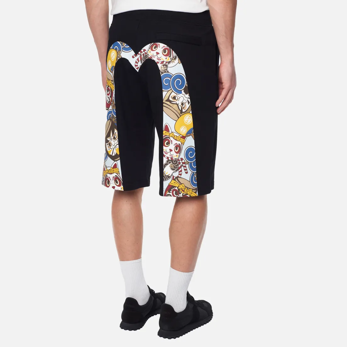 Evisu Мужские шорты Heritage Wadaiko Daruma & Fortune-Cat Daicock