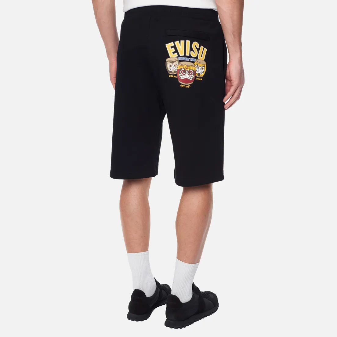 Evisu Мужские шорты Heritage Wadaiko Daruma Printed