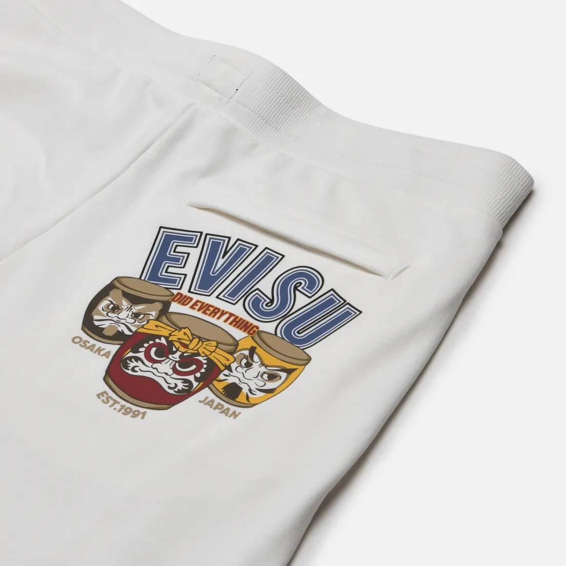 Evisu Мужские шорты Heritage Wadaiko Daruma Printed