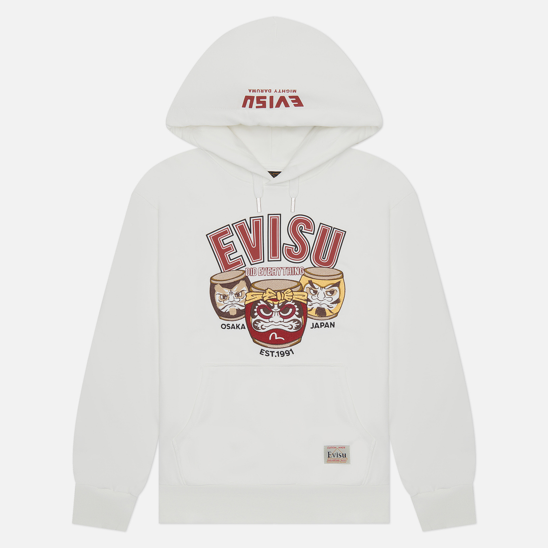 Evisu Мужская толстовка Heritage Wadaiko Daruma Embroidered Hoodie