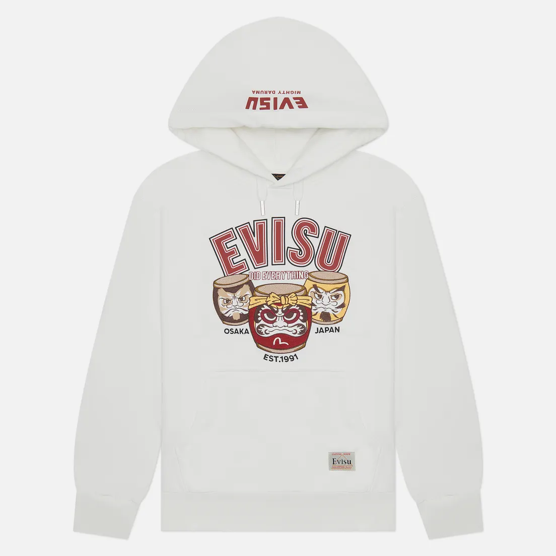 Evisu Мужская толстовка Heritage Wadaiko Daruma Embroidered Hoodie