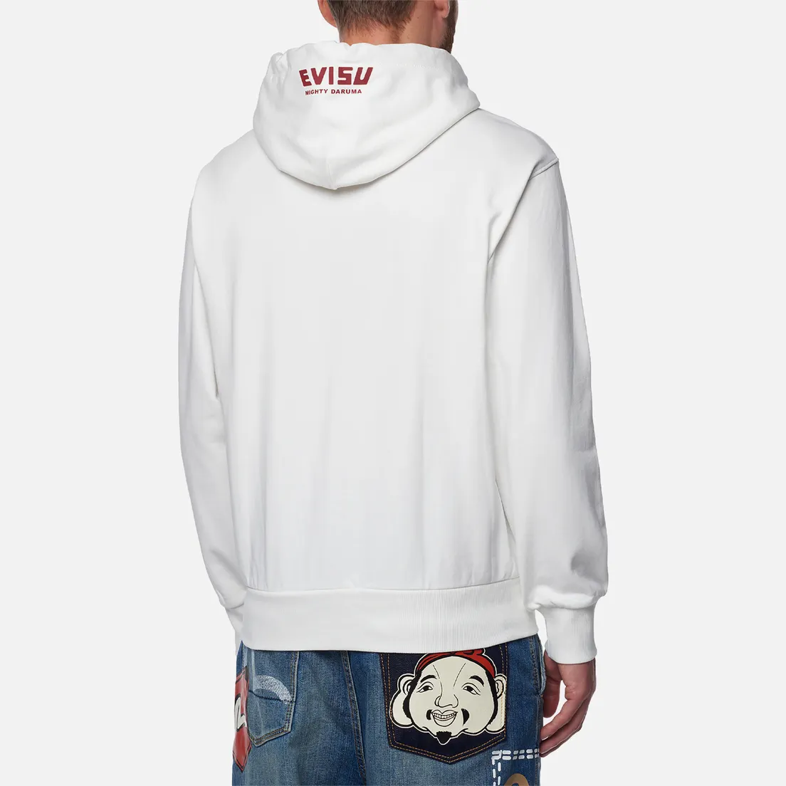 Evisu Мужская толстовка Heritage Wadaiko Daruma Embroidered Hoodie
