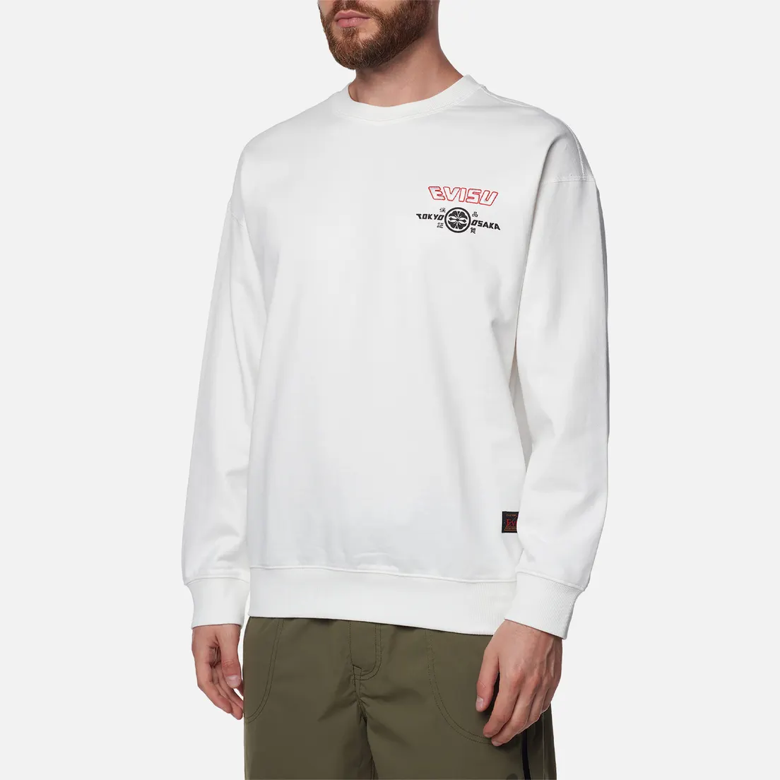 Evisu Мужская толстовка Evisu Embroidered & Eagle Daicock Printed