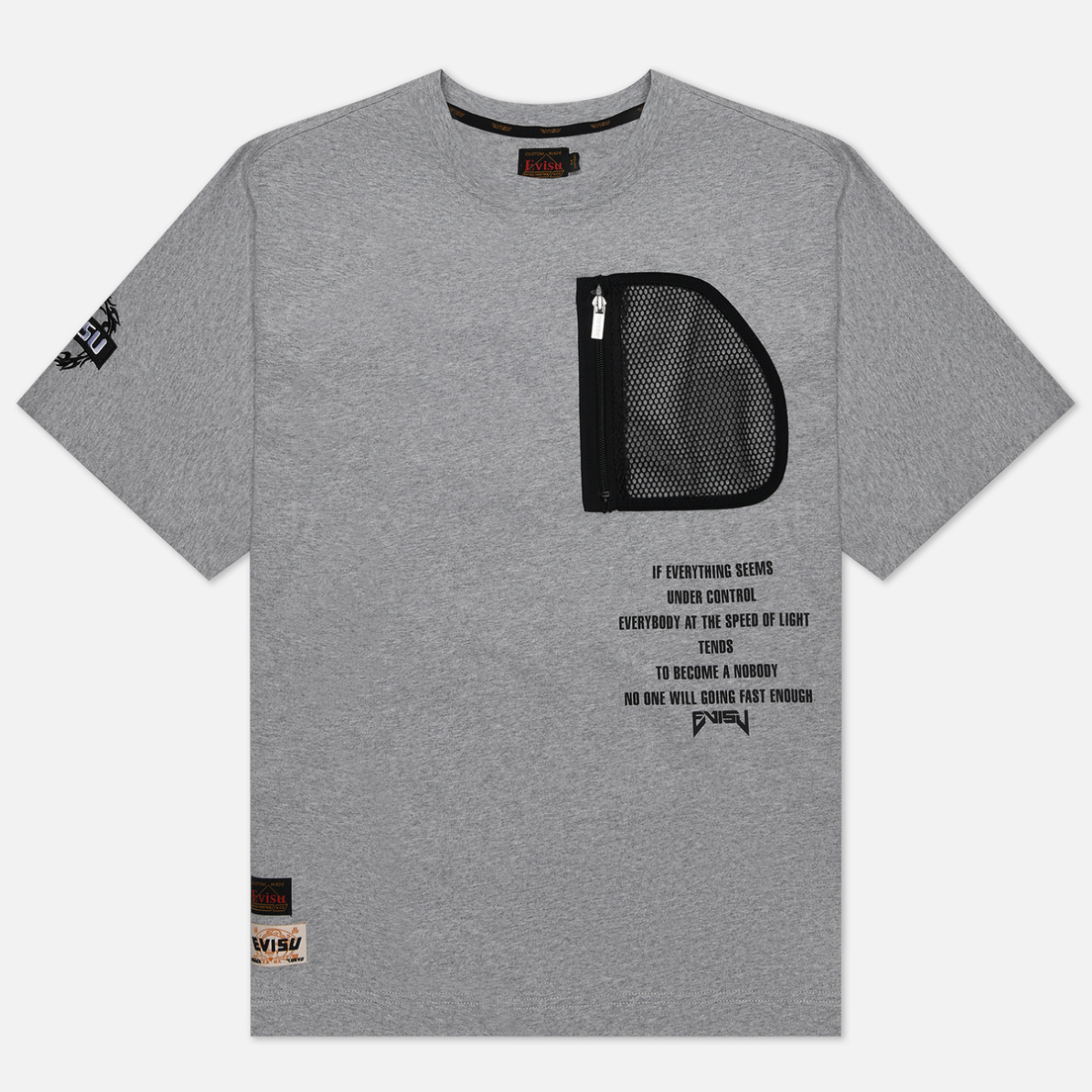 Evisu Мужская футболка Godhead & Evisu Print Embroidered Pocket