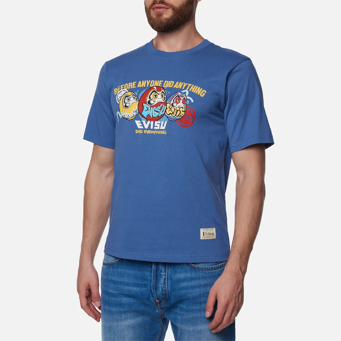 Evisu Мужская футболка Heritage Graffiti Daruma Bro Printed