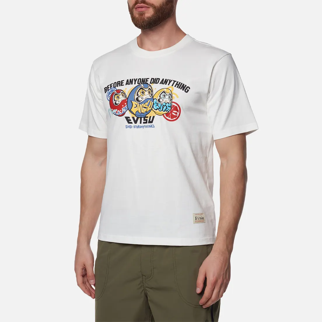 Evisu Мужская футболка Heritage Graffiti Daruma Bro Printed