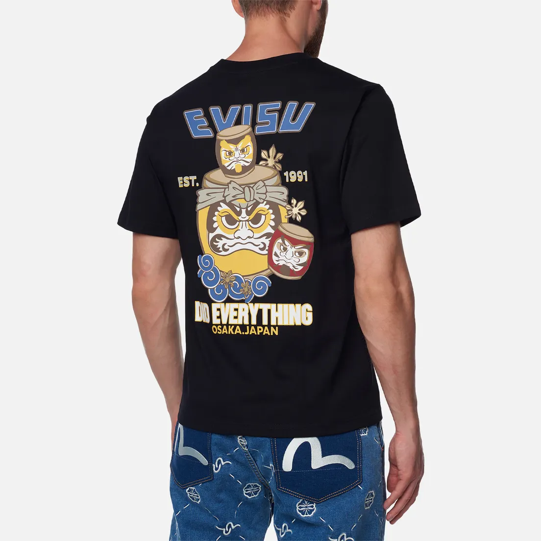 Evisu Мужская футболка Heritage Wadaiko Daruma Bro Printed