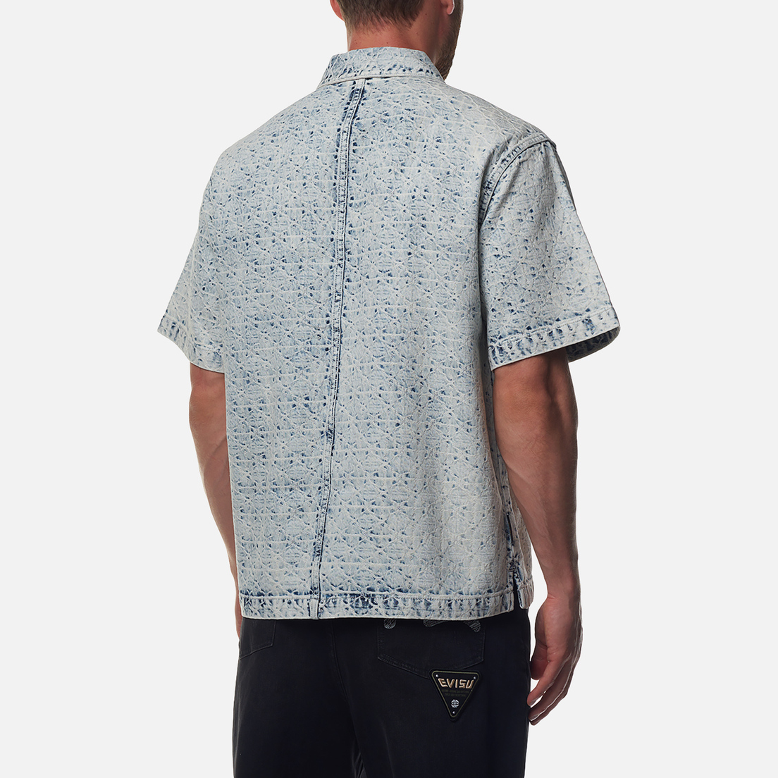 Evisu Мужская рубашка Kamon Jacquard Seagull Embroidery