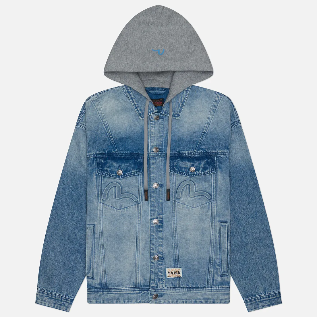 Evisu Мужская джинсовая куртка Seagull & Evisu Embossed Denim