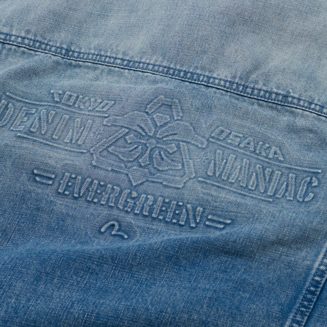 Evisu Мужская джинсовая куртка Seagull & Evisu Embossed Denim