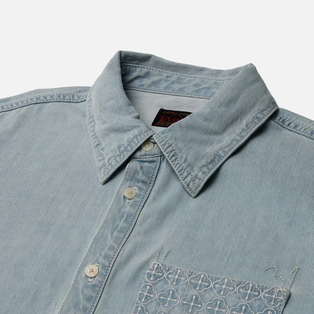 Evisu Мужская рубашка Seagull Print & Embroidered Denim