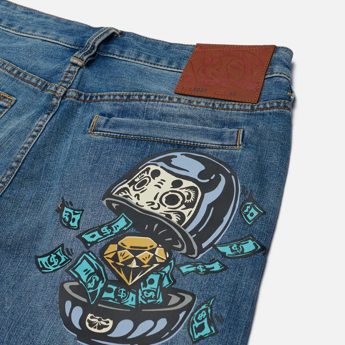 Evisu Мужские джинсы Diamond Daruma Printed Pocket